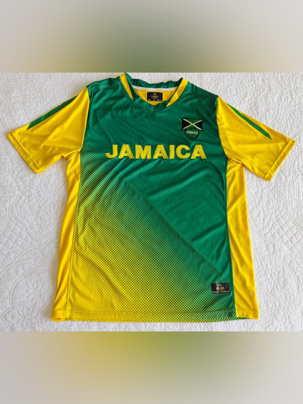 Orro Jamacia Jersey Mens Medium Futbol Club Soccer Dri Fit Shirt Green Yellow